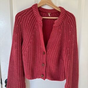Free People Button Cardigan